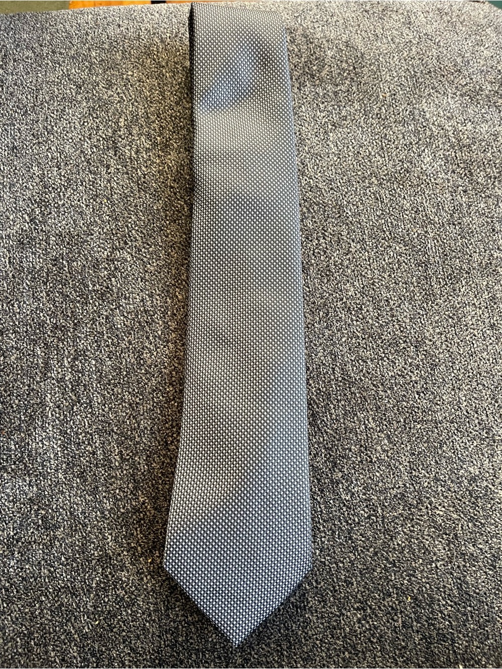 Michael Kors Gray Textured Micro-Dot Men's Tie